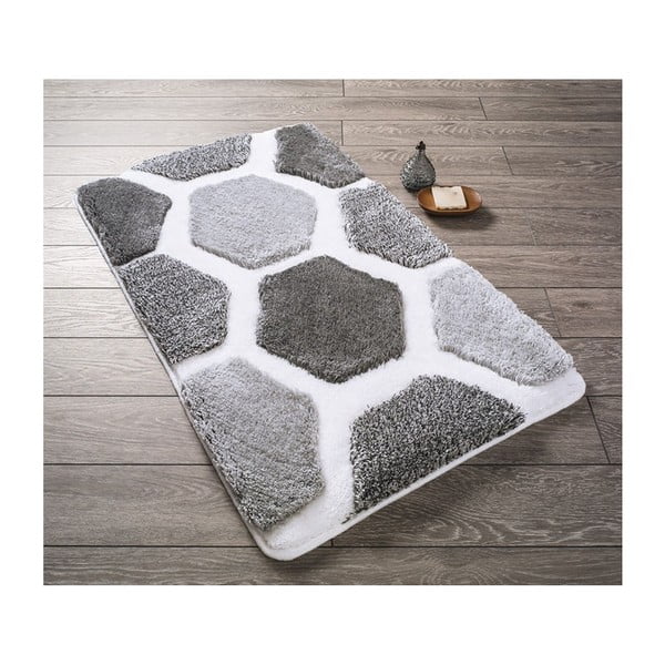 Bathmats Tenedos szürke fürdőszobai szőnyeg, 70 x 120 cm - Confetti