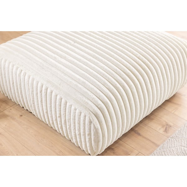 Krémszínű kordbársony lábtartó Justin – Ropez-image-4