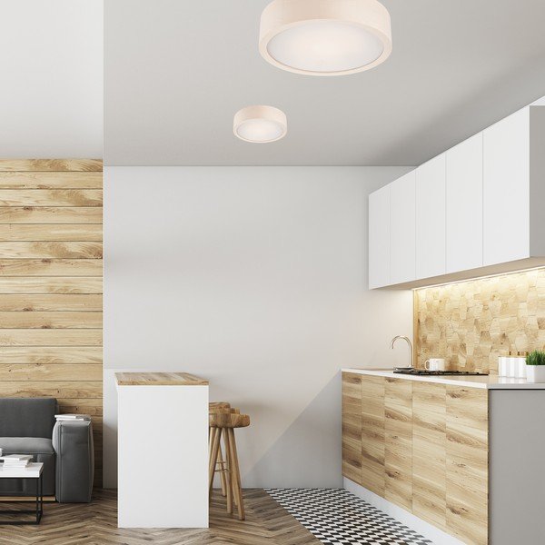 Fehér mennyezeti lámpa üveg búrával ø 27 cm Eveline – LAMKUR-image-2