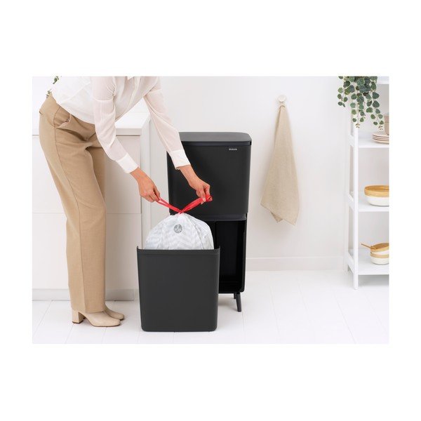 Sötétszürke műanyag szelektív szemetes 20+25 l SortUp Recycle Hi – Brabantia-image-3