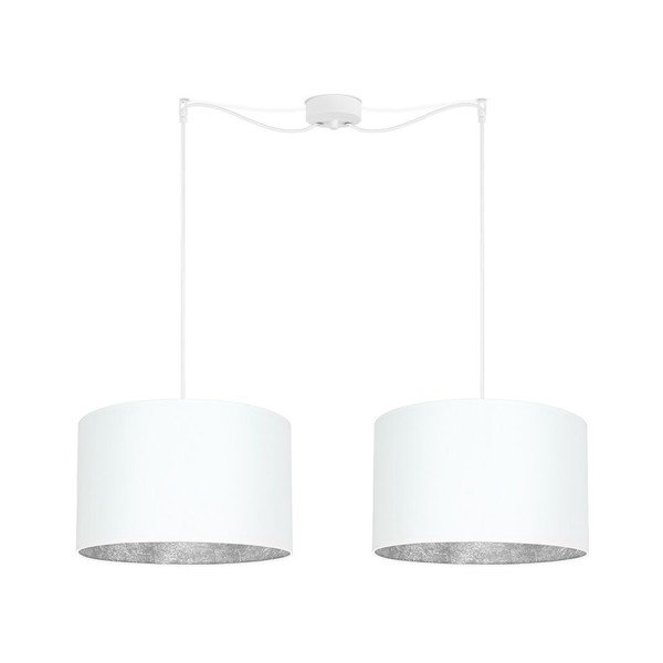 Mika kétágú ezüst-fehér függőlámpa, ⌀ 40 cm - Sotto Luce