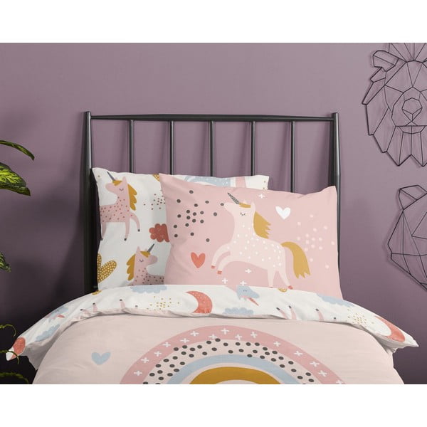Unicorn gyerek pamut ágyneműhuzat, 140 x 220 cm - Good Morning-image-3