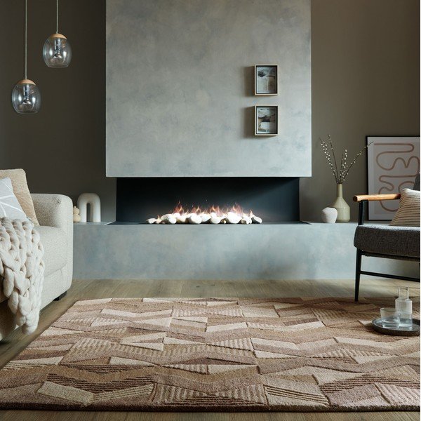 Barna kézi szövésű gyapjú szőnyeg 200x290 cm Moda Asher – Flair Rugs-image-1