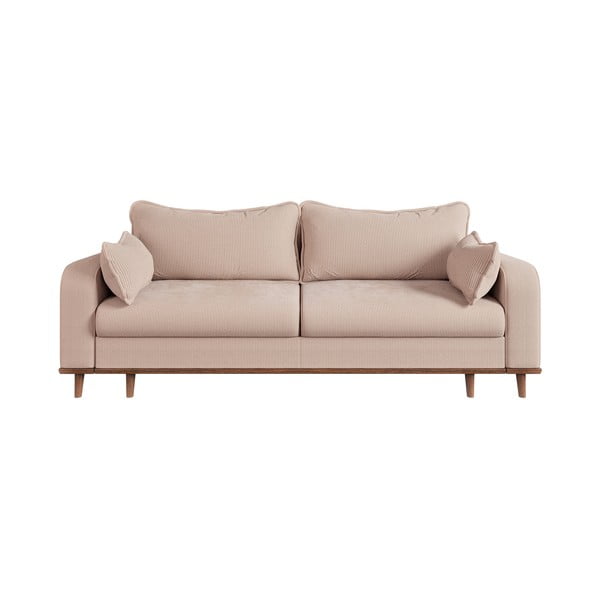 Bézs kordbársony kanapé 220 cm Beata – Ropez