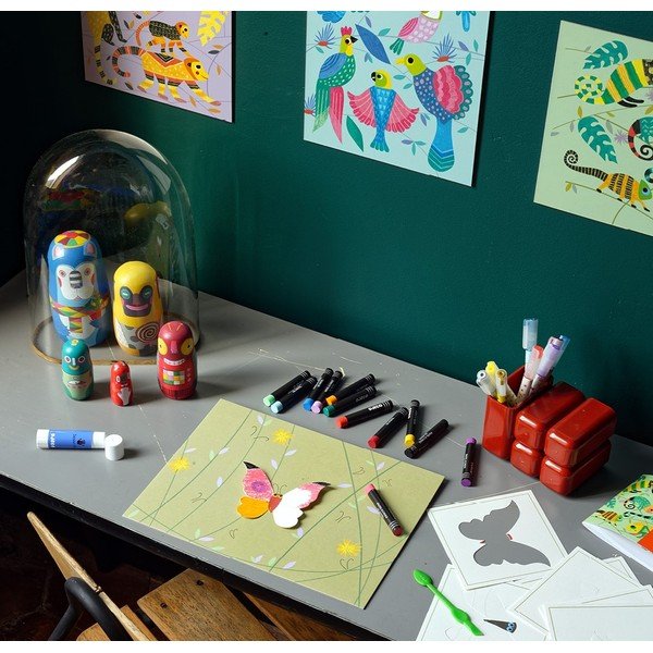 Atelier Jungle kifestő akvarell ceruzákkal gyerekeknek - Djeco-image-1
