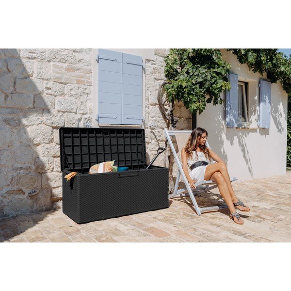 Sötétszürke kerti tárolódoboz Portofino – Toomax-image-1