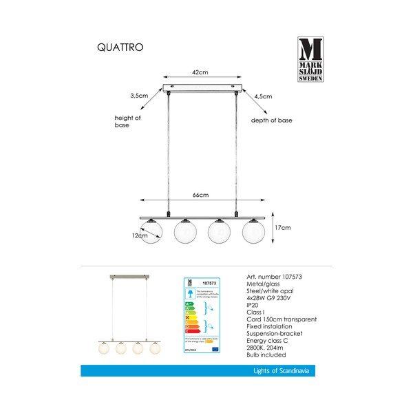 Quattro fém függőlámpa - Markslöjd-image-3