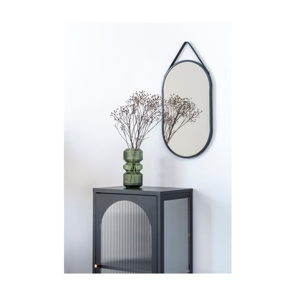 Fekete fém tálalószekrény 50x110 cm Adelaide – House Nordic-image-4