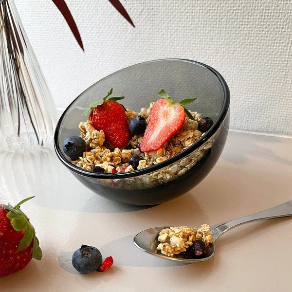 Bubble antracitszürke üvegtál - La Rochère-image-1