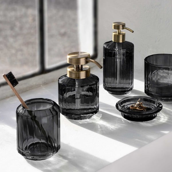 Fekete üveg fogkefetartó pohár Vision – Mette Ditmer Denmark-image-2