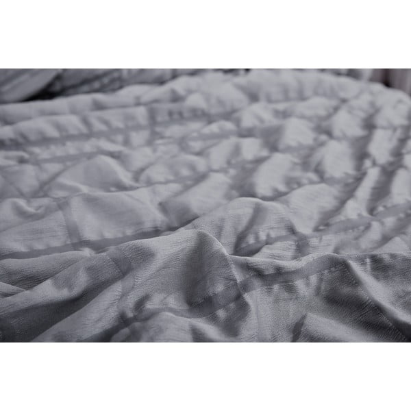 Fekete-szürke egyszemélyes krepp ágyneműhuzat 140x200 cm Naomi – My House-image-3