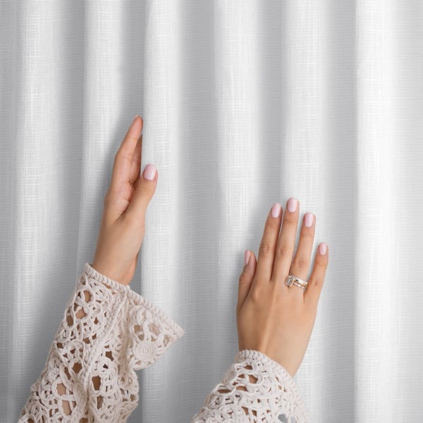 Fehér függöny 140x250 cm Valeta – Restilo-image-2