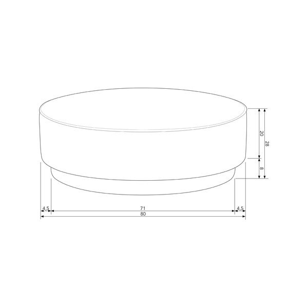 Sötétszürke puff Pearl – vtwonen-image-3