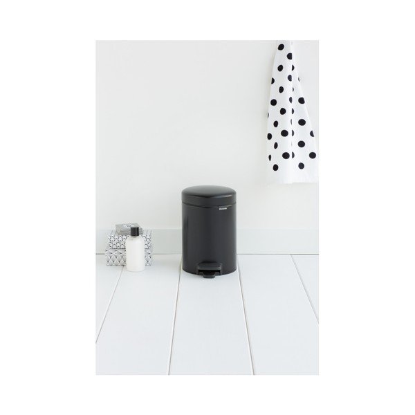 Newicon fekete pedálos szemeteskosár, 3 liter - Brabantia-image-2