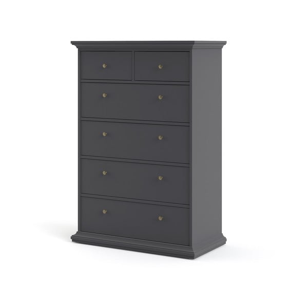 Szürke magas komód 96x140 cm Paris – Tvilum-image-3