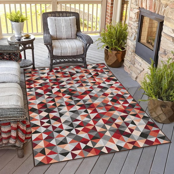 Piros-szürke mosható szőnyeg 120x180 cm Ignite – Mila Home-image-2