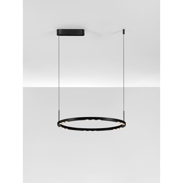 Matt fekete alumínium LED dimmelhető függőlámpa ø 60 cm Lunette – Nova Luce-image-4
