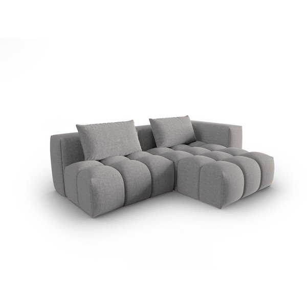 Szürke sarokkanapé (jobb oldali-heverő résszel) Verona – Cosmopolitan Design