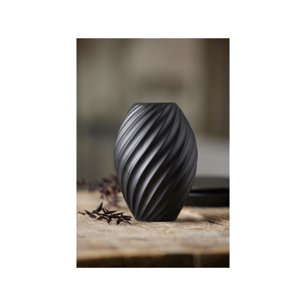 River fekete porcelán váza, magasság 16 cm - Morsø-image-3