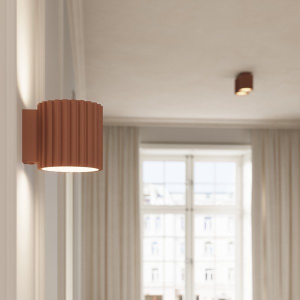 Világosbarna fali lámpa ø 10 cm Zora – Sollux-image-3