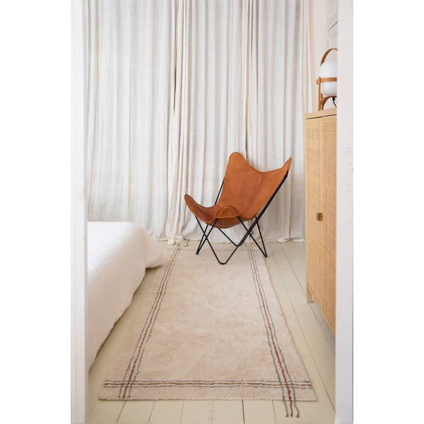 Krémszínű mosható kézi szövésű pamut futószőnyeg 80x230 cm Cuisine Natural – Lorena Canals-image-4