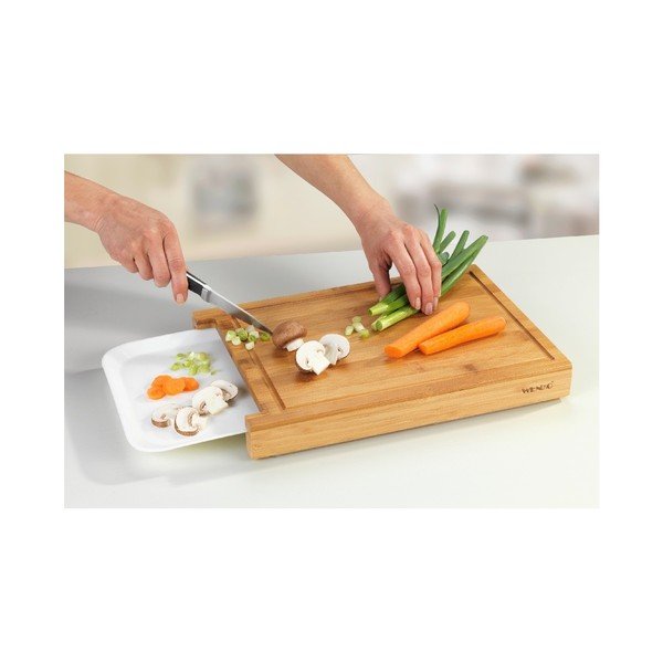 Bruno bambusz vágódeszka, 1 fiókkal - Wenko-image-2