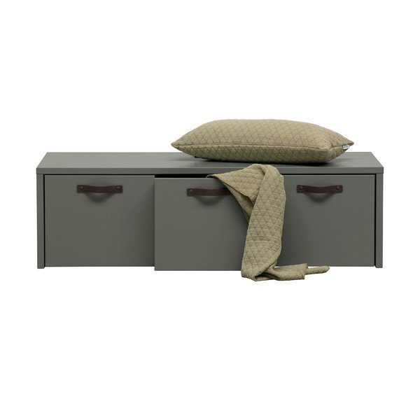 Zöldes szürke borovi fenyő gyerek szekrény 120x36 cm Stage – vtwonen-image-4