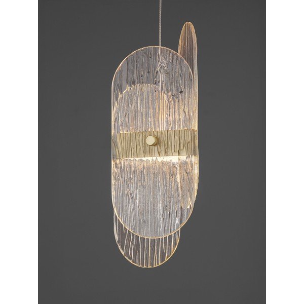 Sárgaréz színű fém LED dimmelhető függőlámpa üveg búrával ø 32 cm Lucien – Nova Luce-image-2