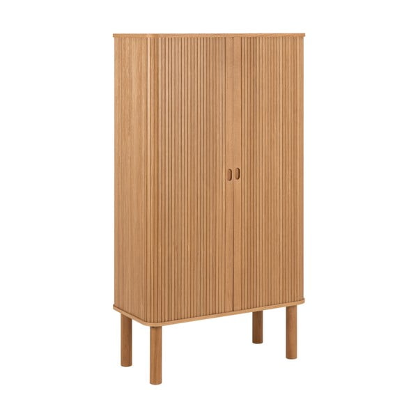 Natúr színű szekrény tolóajtóval, tölgyfa dekorral 80x145 cm Langley – Actona-image-2