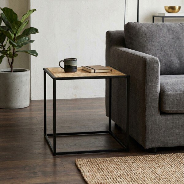 Rattan tárolóasztal 44x44 cm Depok – Premier Housewares-image-3