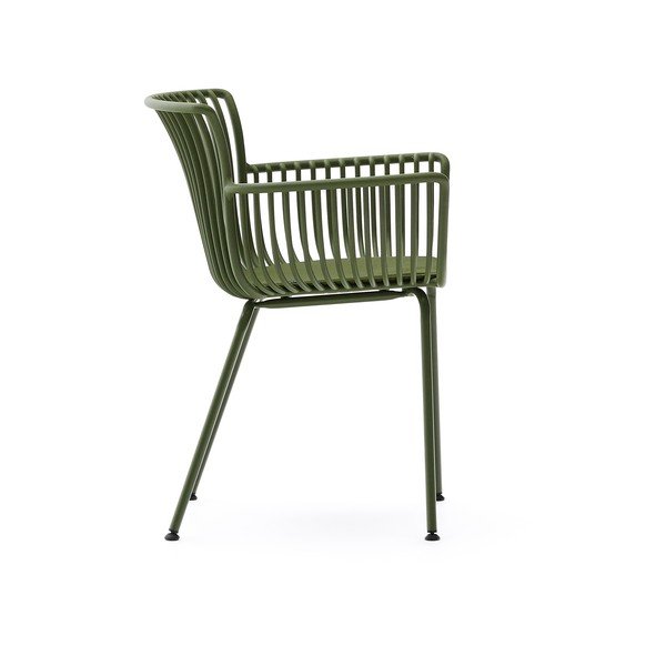 Sötétzöld fém kerti szék Surpika – Kave Home-image-3