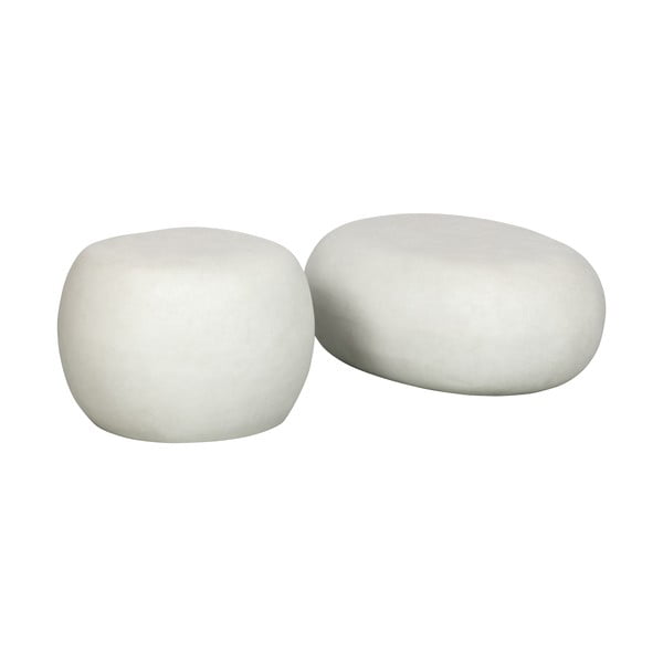 Fehér kerek dohányzóasztal ø 50 cm Pebble – vtwonen-image-2