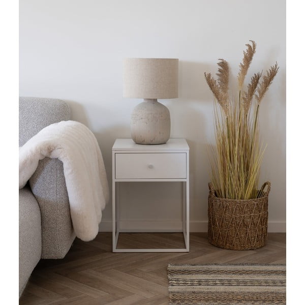 Fehér éjjeliszekrény Vita – House Nordic-image-1