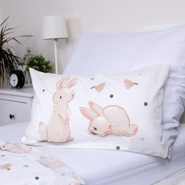 Pamut gyerek ágyneműhuzat babaágyhoz 100x135 cm Bunnies – Jerry Fabrics-image-3
