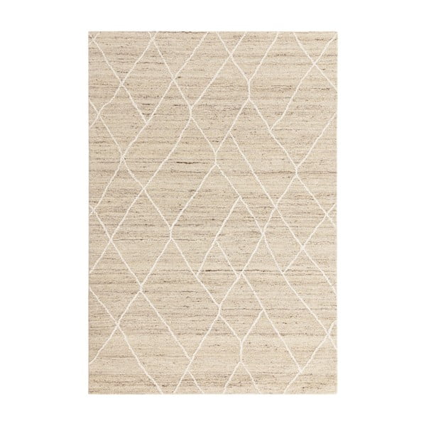 Natúr színű gyapjú szőnyeg 200x290 cm Noah – Asiatic Carpets