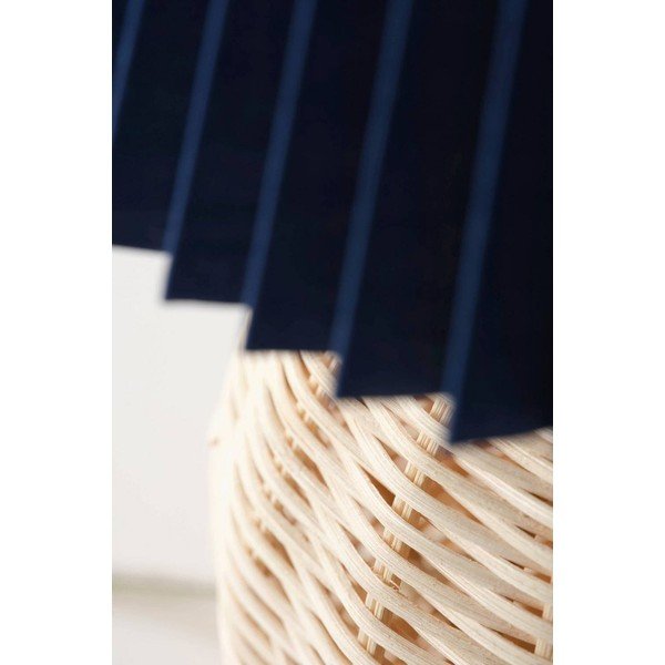 Kék-natúr színű rattan asztali lámpa (magasság 36 cm) Sisal – Jotex-image-4