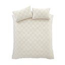 Krémszínű kétszemélyes-hosszabbított buklé ágyneműhuzat 230x220 cm Cosy Checkerboard – Catherine Lansfield