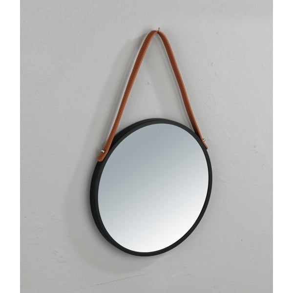 Borrone fekete fali tükör, ø 40 cm - Wenko-image-1