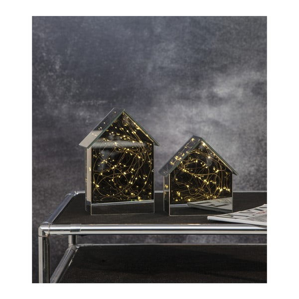 Mirror House üveg LED dekoráció, magassága 20 cm - Best Season-image-3