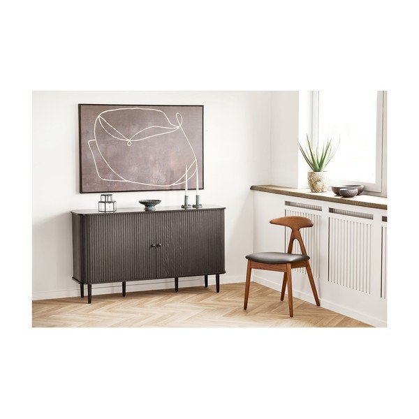 Fekete borovi fenyő komód 140x79x40 cm Nikko – House Nordic-image-1