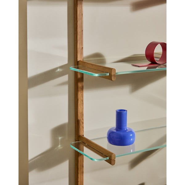 Natúr színű üveg moduláris polcrendszer 110x202x30,5 cm Sitra – Kave Home-image-2
