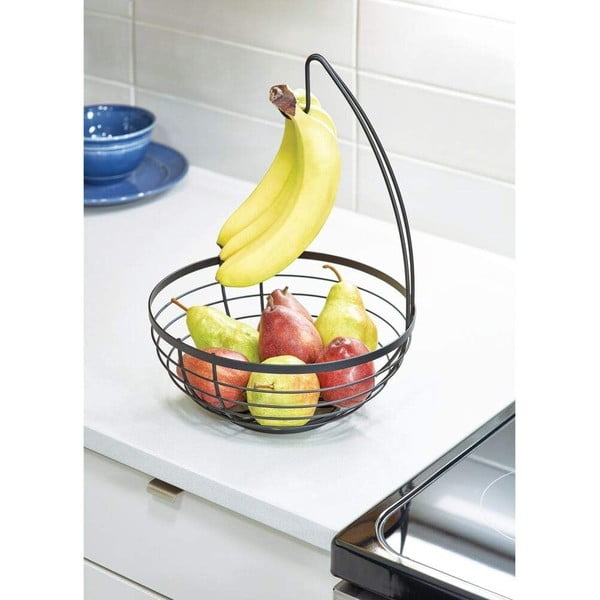Austin fekete gyümölcskosár akasztóval, ø 27,31 cm - iDesign-image-3