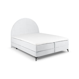 Világosszürke boxspring ágy tárolóhellyel 180x200 cm Sunrise – Cosmopolitan Design