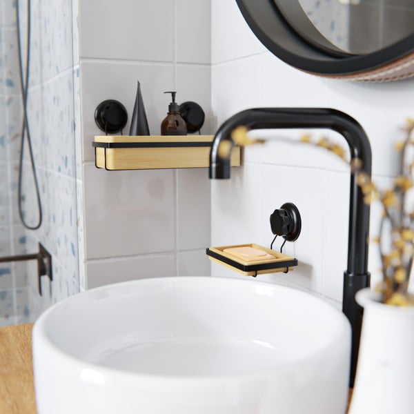 Bestlock SPA öntapadós bambusz fürdőszobai polc - Compactor-image-4