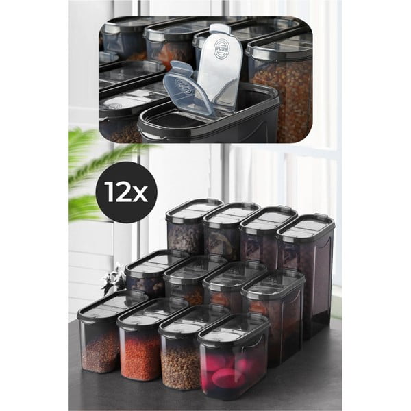 Liszttartó-tésztatartó doboz szett 12 db-os – Hermia-image-1