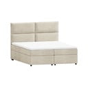 Bézs ágyneműtartós boxspring ágy 160x200 cm Rico – Ropez