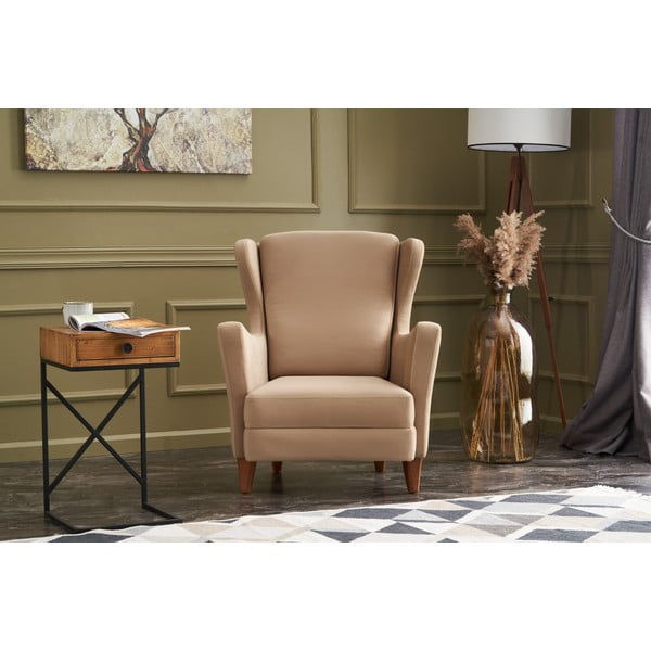 Bézs füles fotel Lola Brejer – Artie-image-1