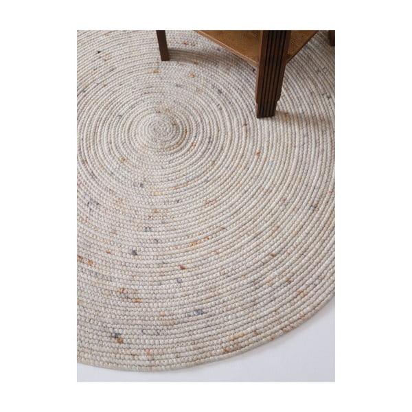 Krémszínű gyerek szőnyeg ø 140 cm Neethu Avoine – Nattiot-image-3