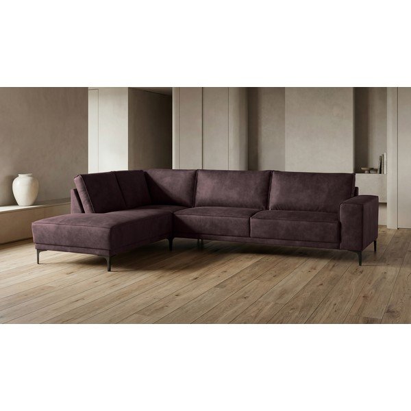 Barna bőrutánzat sarokkanapé (bal oldali) Copenhagen – Scandic-image-4