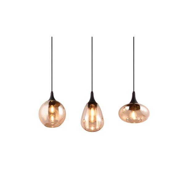 Fekete-narancssárga függőlámpa üveg búrával Lumina – Trio-image-2